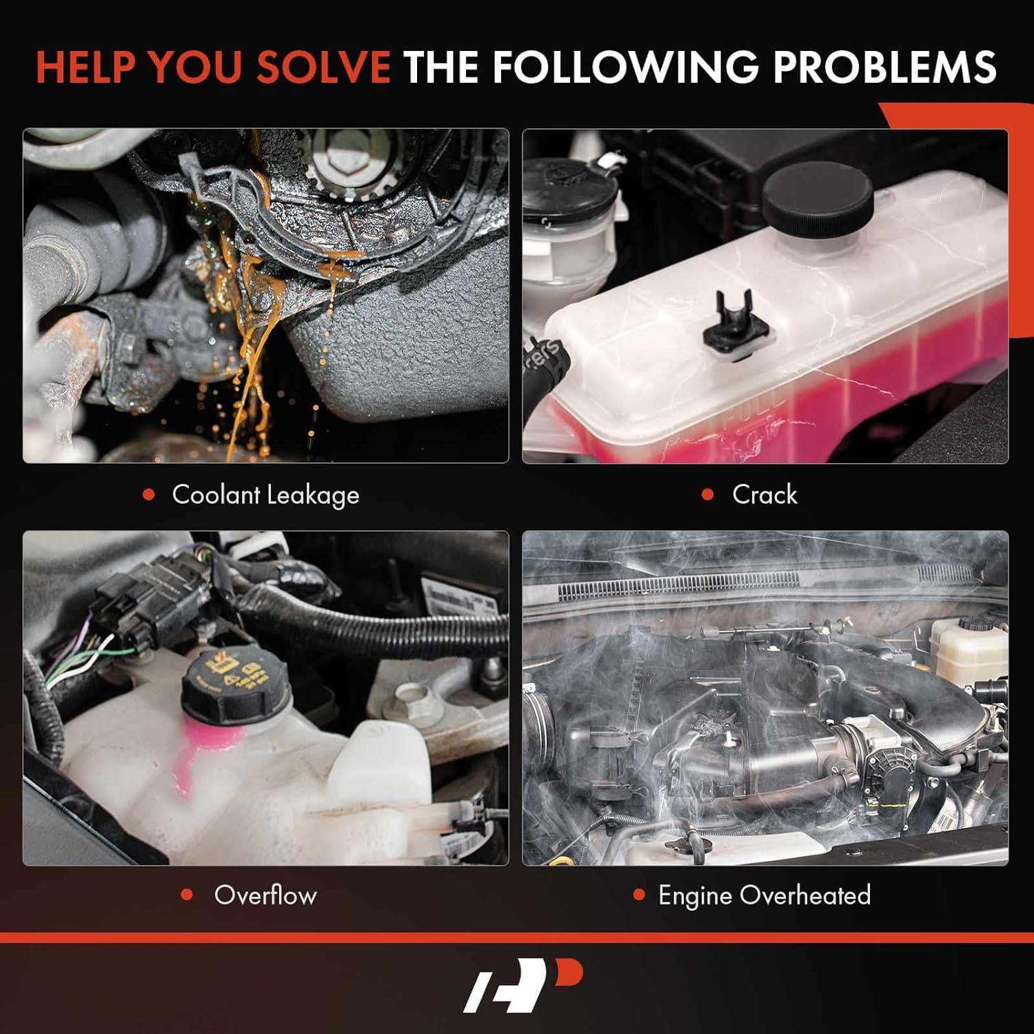 A-Premium Coolant Expansion Tank Compatible with Saab 9-3 2003-2011 9-3X 2010-2011 L4 2.0L Front