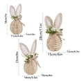thumbnail image 3 of 2026 New Easter Decor Rattan Bunny, 3 Pack Wicker Bunnies Easter Indoor Decorations for Home Table Centerpiece, Spring & Farmhouse Woven Rabbit Decor, 3 of 6
