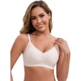 thumbnail image 4 of DARING DIVA Lace Trim V-Neck Wireless Bra Adjustable Spaghetti Straps Lift Up L Beige, 4 of 6