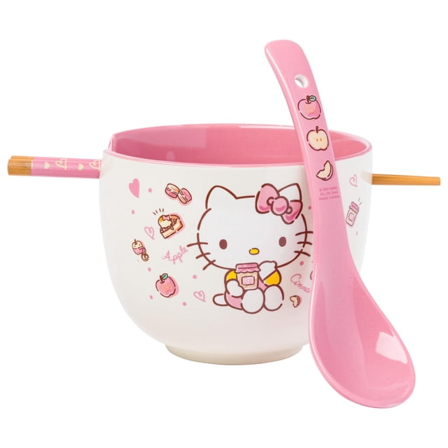 Cuenco de arroz con fideos Ramen Silver Buffalo Hello Kitty, 600 ml