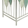 thumbnail image 6 of DecMode Silver Contemporary Rectangular Metal Console Table with Green Leaves Sculpture, 44"W x 30"H, 6 of 9