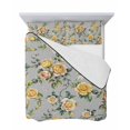 thumbnail image 7 of Yellow Rose Full Size Down Alternative Comforter, Lightweight Comforter Quilt Bedding Set with Pillow Shams Vintage Country Botanical Floral Vines All Seasons Bed Comforter Duvet Insert 78"x90", 7 of 7