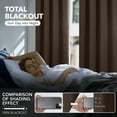 thumbnail image 3 of Deconovo 100% Blackout Curtains for Bedroom, Thermal Insulated, 2 Panels, 52"x45", Brown, 3 of 9