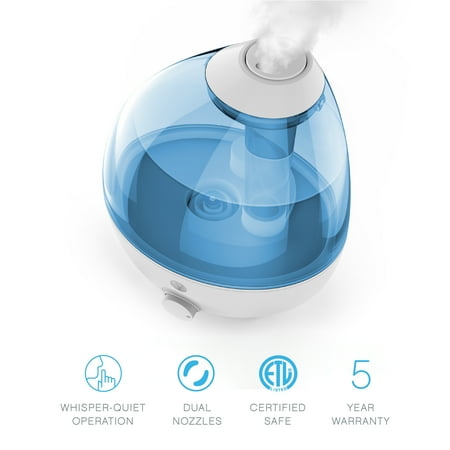 Pure Enrichment - MistAire XL Ultrasonic 1 Gal. Cool Mist Humidifier - White