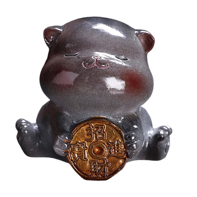Escultura de gato para mascota de té, regalo para un amigo amante del té, animal pequeño coleccionable Estilo B