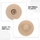 thumbnail image 3 of KALLORY 10Ud Clips Sujetadores Uniformes Para Alfombrilla De Material Plástico Beige, 3 of 6