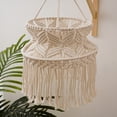 thumbnail image 2 of Pantalla de lámpara de macramé Sunnimix Colgante Bohemia 30x30 cm, 2 of 7