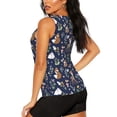 thumbnail image 3 of Balery Animals And Wildflowers Camiseta sin mangas estampada ligera para mujer, tops de entrenamiento sin mangas, camisetas de yoga transpirables de secado rápido.-XX-Large, 3 of 7