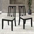 thumbnail image 2 of Castle Place Contemporary Wooden Dining Chair,Set of 2, Black, 2 of 8