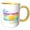 Yellow/White, variant on 3drose, Retro 80s Style Colorful Hawaii Design of a Beach Sunset., 11oz Two-tone Yellow Mug