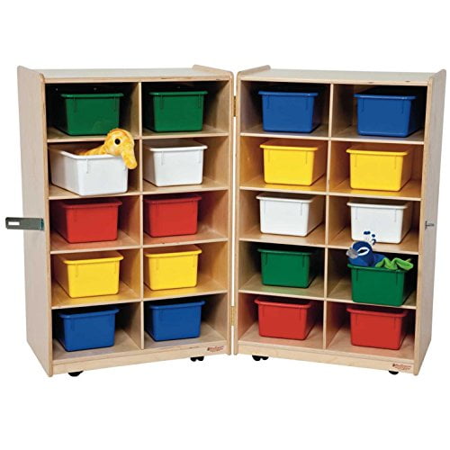 Wood Designs 16203 Folding Vertical Storage with (20) Assorted Trays