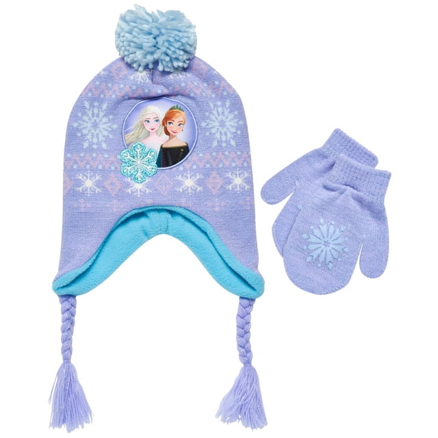 Set de gorro y guantes de invierno Disney Frozen para niñas de 2 a 4 años