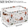 thumbnail image 4 of Storage Basket Christmas Santa Claus Foldable Canvas Laundry Baskets Bin Waterproof Inner Layer with Sturdy Handles for Toy Nursery Blanket Clothes 1 Pack, 4 of 7