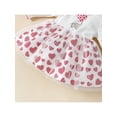 thumbnail image 6 of Kiapeise Newborn Baby Girl Valentine 's Day Clothes Long Sleeve Elephant Heart Print Tulle Dress with Headband 2Pcs Outfit, 6 of 7