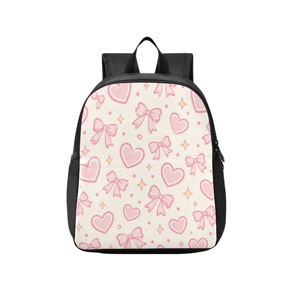 Toddler Backpack Adorable Cute Heart Bow Waterproof Lightweight Backpack Casual Mini Daypack for Daycare & Travel