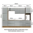thumbnail image 4 of Cocina Integral Completa Modular Madesa Lux 320cm MG 03, 4 of 5