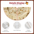 thumbnail image 3 of Daiia Taco Tortillas Drawing Merry Christmas Tree Skirt , Xmas Large Lace-up Tree Skirt, Santa Snowflakes Rustic Home Decorations New Year Party Farmhouse Decor-36", 3 of 6