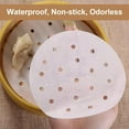 thumbnail image 4 of CZQ200pcs Air Fryer Liners, 5 inches Bamboo Steamer Liners, Premium Perforated Parchment Steaming Papers, Non-stick Steamer Mat Liner for Air Fryers Baking Cooking Oven, 4 of 7