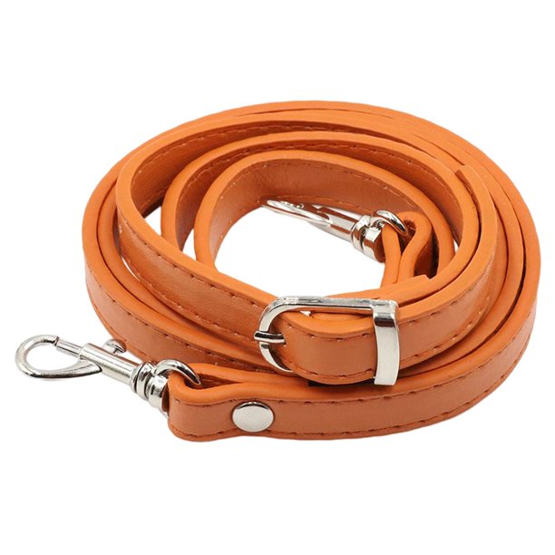 Correa de la bolsa de hombro Zulema de cuero de PU, 1,2 m de longitud, con Ganchos giratorios de metal Naranja, correa de monedero
