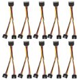 thumbnail image 1 of Adaptador de corriente SATA NikouMX 15pin 1 macho a 2 hembra, 1 of 8