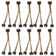 thumbnail image 1 of 10 Uds adaptador de corriente SATA 15pin 1 macho a 2 conector hembra cable de red para transferencia de carga de datos, 1 of 5