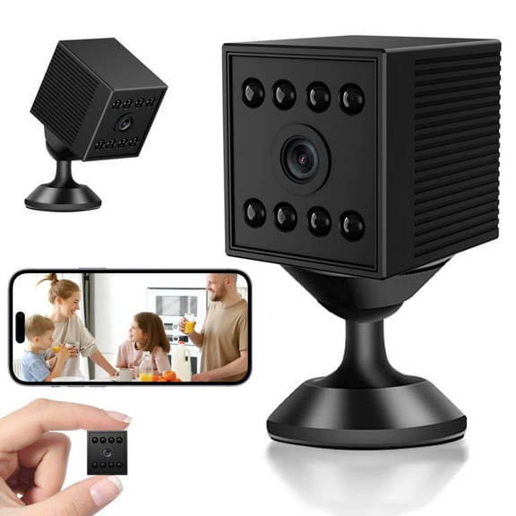 Mini Hidden Camera 1080P WiFi – Wireless Spy Camera with Motion Detection, Night Vision, 1200mAh Battery, Remote Viewing, SD/Cloud Storage, Indoor Home Security Camera for Pet, Office Monitoring