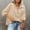 Beige, variant on Free Shipping Womens Hooded Button Collar Drawstring Hoodies Pullover Sweatshirts Casual Long Sleeve Top Shirt