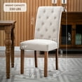 thumbnail image 4 of Snugway Tufted Dining Chairs Set of 2,Upholstered Fabric Accent Parsons Diner Chairs-Beige, 4 of 8