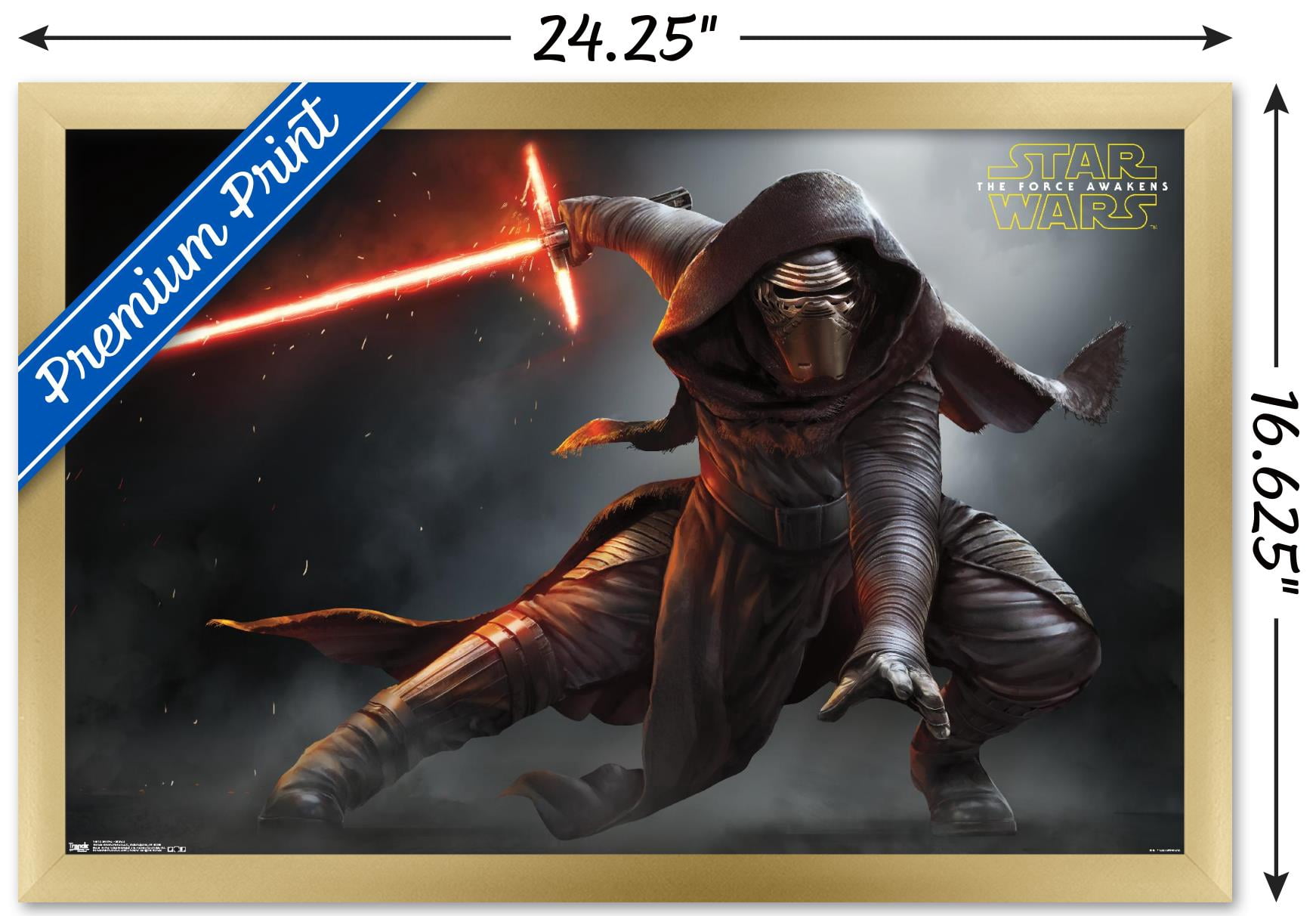 Star Wars: The Force Awakens - Stance Wall Poster, 14.725" x 22.375", Framed