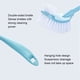 thumbnail image 5 of Advancent Juego de escobillas de baño de doble cara, 2 uds., depurador de limpieza de plástico que ahorra trabajo, cepillos curvos portátiles Suministros de limpieza para el hogar Azul, 5 of 6