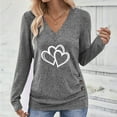 thumbnail image 5 of Wensltd V-Neck Pullover Long Sleeve Top for Women Relaxed Fit Daily Wear Comfy Fashion Spring Autumn Basic Blouse, 5 of 8