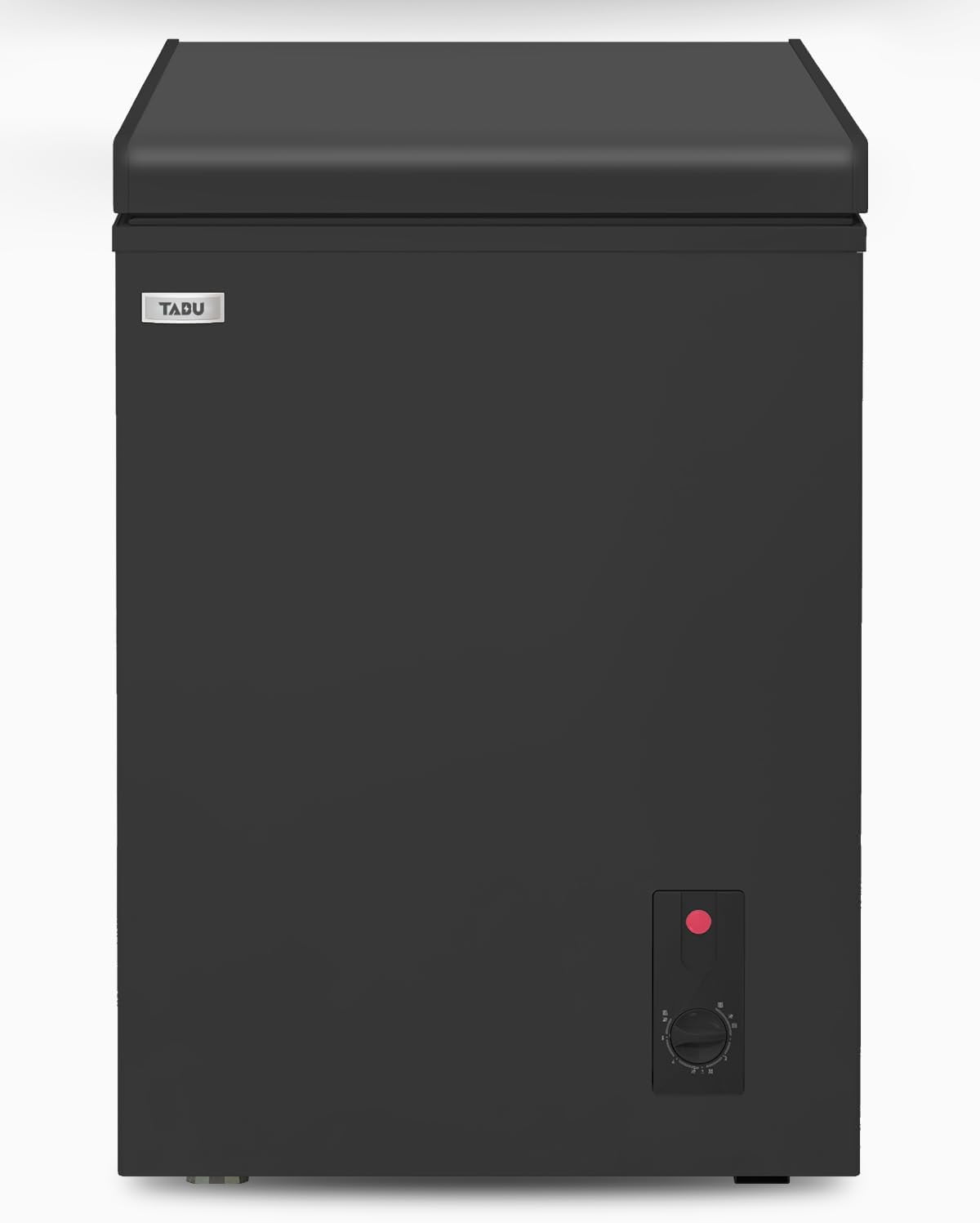 TABU 3.5 Cu ft Chest Freezer,Deep Freezer with Top Open Door and Removable Storage Basket, (Black)