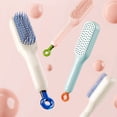 thumbnail image 4 of Qarigey Cepillo de pelo de plástico con peine de masaje, trata el cabello suavemente y masajea el peine de peluquería del cuero cabelludo Cuidado del cabello rosa, 4 of 6