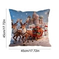 thumbnail image 3 of Funda de almohada navideña de 45 x 45 cm, decorativa, con tela suave y cremallera oculta para decoración del hogar, de poliéster., 3 of 6