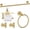 Brusehd Gold, variant on Brushed Gold 5 Piece Bathroom Hardware Set, SUS304 Stainless Steel Bath Towel Bar Set, 23.6 Inch Round Bathroom Accessories Kit Wall Mounted