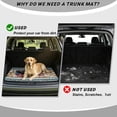 thumbnail image 4 of COEQINE Cargo Mat for SUV, All Weather Washable Trunk Protection Stylish Dog Seat Cover Auto Interior Accessories for Dogs Cats, 29" x 39", Aztec Eagle American Flag Blue, 4 of 7