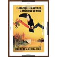 thumbnail image 5 of Art.com The Amazon, Antilles, and North America: Hamburg-Amerika Cruise Line Art Print, Brown Frame Wall Art, 21" x 29", 5 of 5