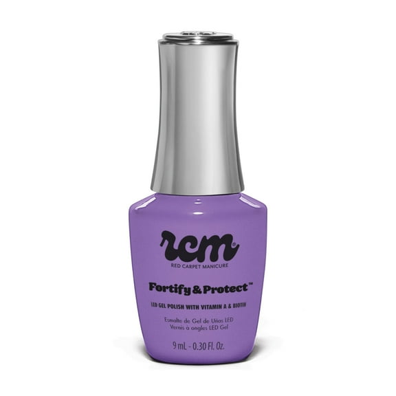 Red Carpet Manicure Fortify & Protect Light Purple Crème Gel Polish for Strong, Healthy Nails - Infused with Vitamin A & Biotin - (Blockbuster Babe) Led Nail Gel Color, 0.3 Fl Oz