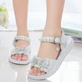 thumbnail image 2 of JSCDRPDWL Size 7 Toddler Sandals Girls Princess Shoes for Girls 5-6 Years Old Girls' Kids Open Toe Ankle Strap Princess Dress Sandals for Wedding Party-Toddler Shoes Gift for Three Year Old Girl, 2 of 9