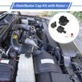 thumbnail image 2 of Unique Bargains Distributor Cap Kit Compatible for Chevy for GM SBC BBC 305 327 350 396 454, Durable ABS Black with Rotor, 2 of 6
