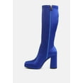 thumbnail image 4 of PRESTO Blue Stretchable Satin Long Boot, 4 of 5