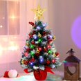 thumbnail image 1 of Árbol de Navidad Fayavoo Mini de 60 cm con adornos y luces LED, 1 of 9