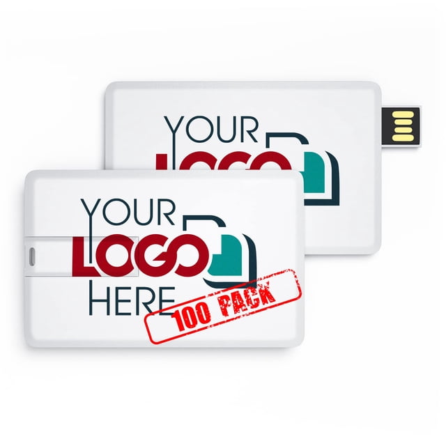 Unidad flash USB Possibox, tarjeta de crédito personalizada de 1 GB con logotipo, paquete de 100