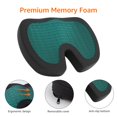 thumbnail image 3 of Cojín de asiento Amazon Basics, gel, espuma viscoelástica mejorada, color negro, 3 of 6