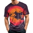 thumbnail image 2 of BRANROY Mens Graphic T-Shirts Halloween Crewneck - Short Sleeve Breathable Lightweight Tee, Mens Summer Shirts for Casual Wear, Shirts for Men with Scary Print,Gray,L, 2 of 7