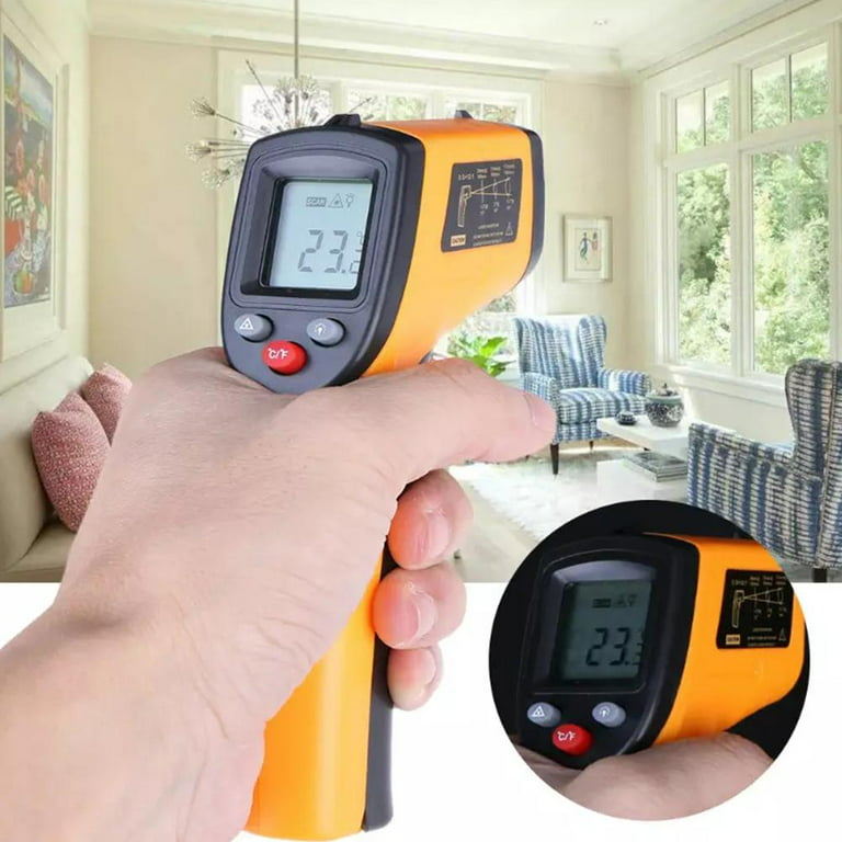 Digital Infrared Thermometer Temperature Gun 4℉~1202℉Handheld Non Contact  IR Laser Thermometer