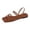 Brown,#052, variant on Women's Trendy Flat Sandals Strappy Square Toe Dressy Walking Vacation Shoes No Heel Going Out Mule Slides,37