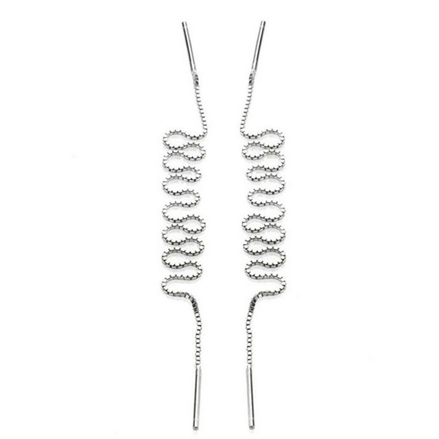 1 Pair Women Girls Threader Dangle earrings Threader drop Earrings Wedding Jewelry Chain Bar Threader Drop Earrings