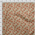 thumbnail image 4 of oneOone Cotton Flex Orange Fabric Florals Craft Projects Decor Fabric Printed By The Yard 40 Inch Wide, 4 of 4