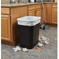 thumbnail image 3 of 7 Gallon/28 quart Rectangular Plastic Trash Can Wastebasket, Black - Space-Saving Open Top Garbage Bin for Office, Home, Bedroom, Bathroom, 3 of 5